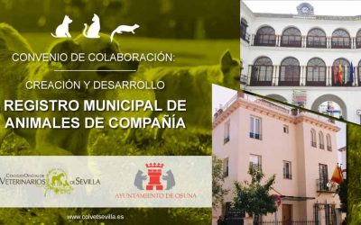 El Ayuntamiento de Osuna firma un convenio con el Colegio de Veterinarios de Sevilla para la creación del Registro Municipal de Animales de Compañía