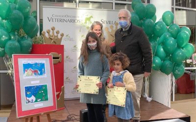 Ganadores del IV Concurso Infantil “Dibuja la Navidad” organizado por el Colegio Oficial de Veterinarios de Sevilla